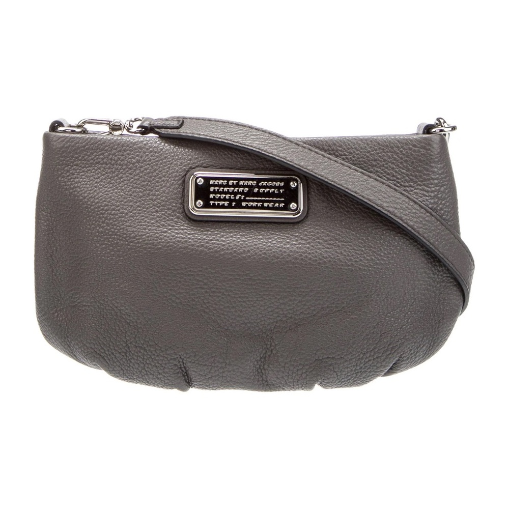 Marc by Marc Jacobs Y2K Classic Q Percy Crossbody Gray Pebbles Leather Bag Small